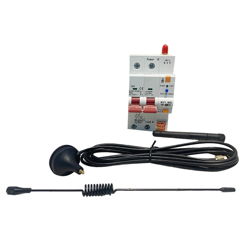 الكتابة على الجدران واي فاي القياس مع حماية التسرب بوابة كهربائية المنزلية 2P قطاع دارة 63A الموقت مفتاح رئيسي ، نوع B دائم