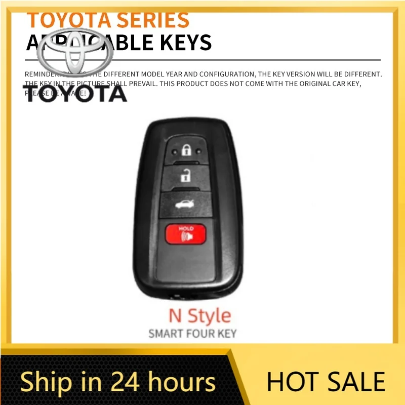 

Наклейки для авто 2026: Горячая новинка! Чехол-держатель для смарт-ключа Toyota из ABS-пластика с карбоновым волокном для Toyota CHR, RAV4, Camry, Corolla