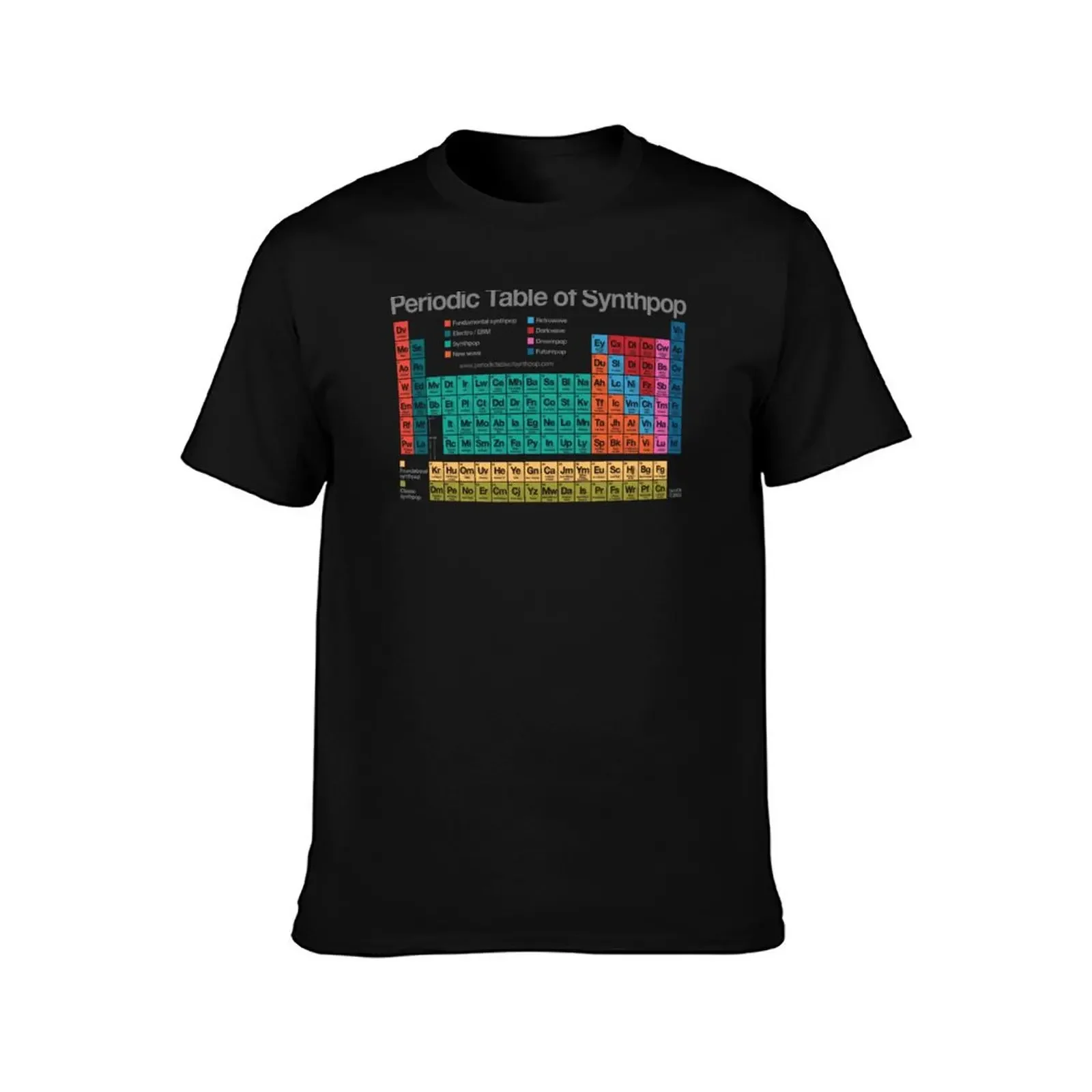 Periodic Table of Synthpop v2.1 T-Shirt boys animal print plus size clothes mens clothes