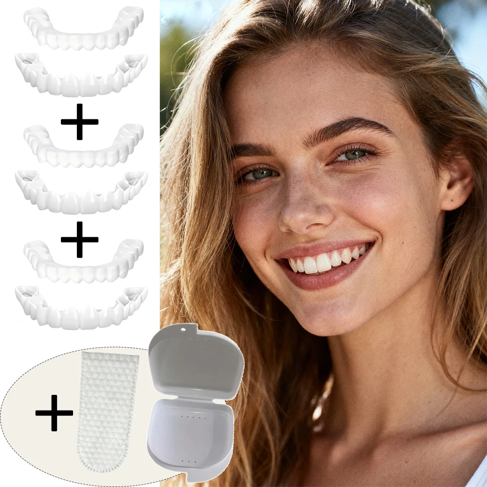 

New On the Go Wear Teeth Veneers Reusable Instant Smile Whitening Portable Easy to Anywhere H2931