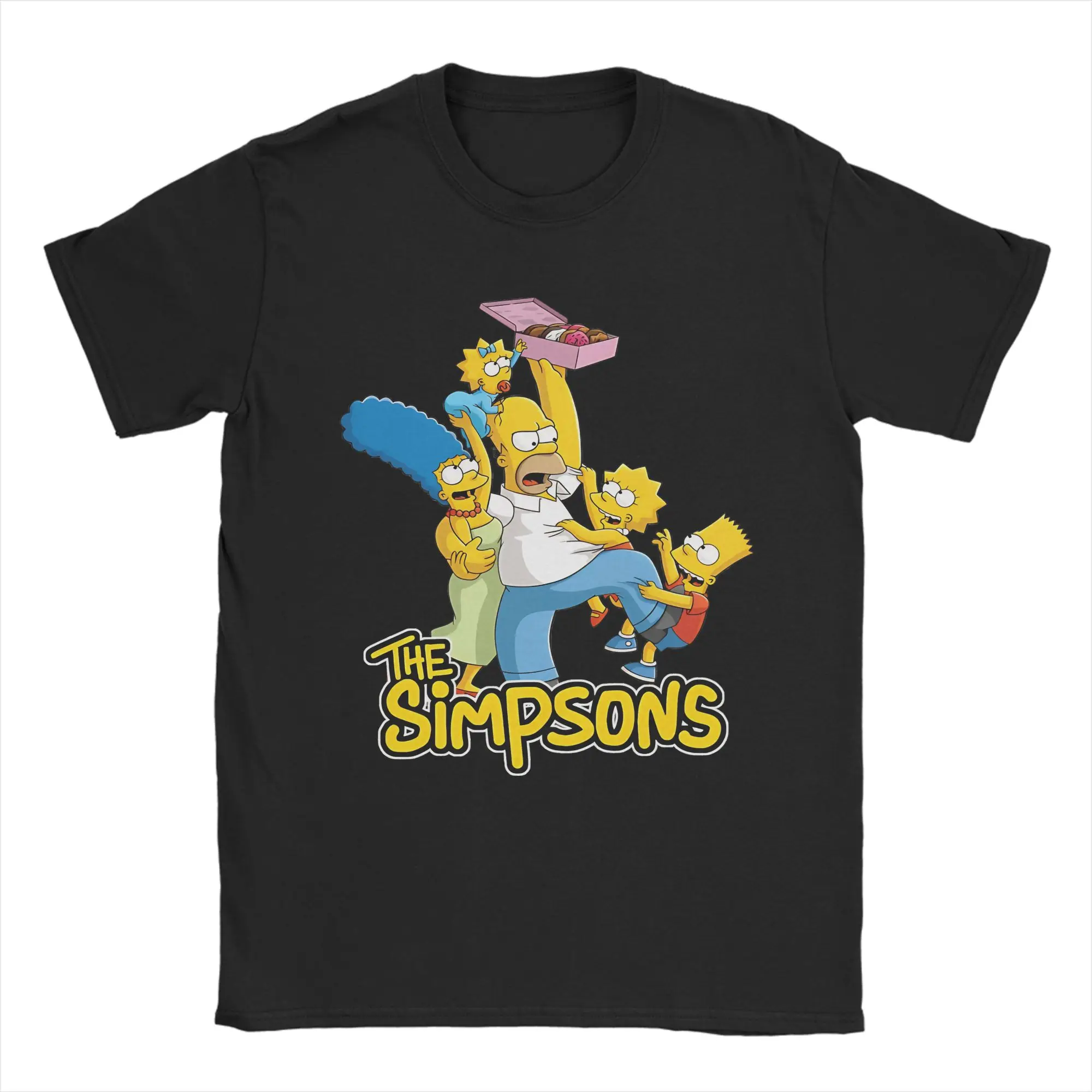 Men Women's The S-Simpsons Family T Shirt  100% Cotton Clothing Amazing Short Sleeve Round Neck Tees 4XL 5XL 6XL T-Shirt