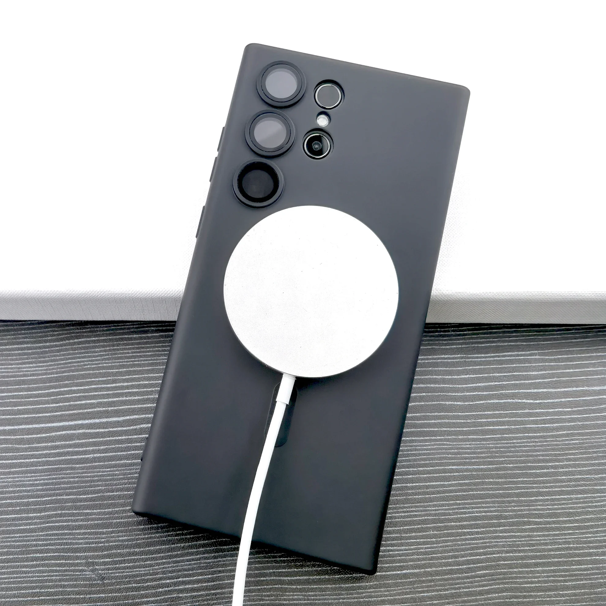 Custodia morbida in Silicone per Magsafe per Samsung Galaxy S23 S22 S21 S20 Ultra Plus FE Note 20 10 Mag Safe con coperture complete dell'obiettivo della fotocamera