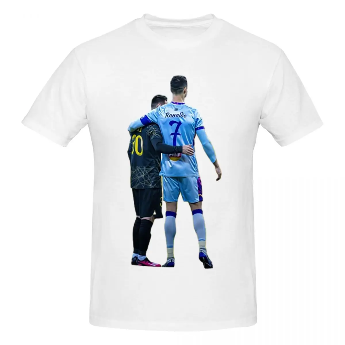 Lionel Messi Und Cristiano Ronaldo Männer T-Shirt Mode Übergroßen T Shirts männer Rundhals Baumwolle Tees Kurze Sommer Männlich