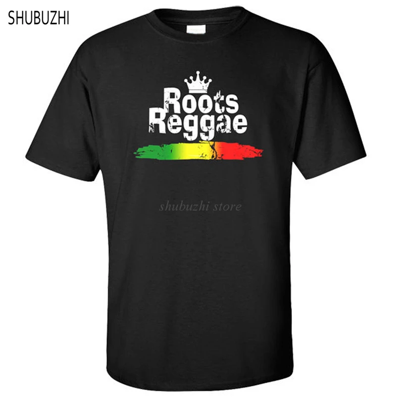 summer brand top tees Roots Reggae T-Shirt Jah Rasta Rock Irie Freedom Ska Rocksteady Dancehall Weed T Shirt sbz604