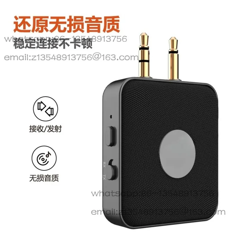 Aircraft plug-in Bluetooth audio receiver transmitter 2-in-1 travel car TV audio aviation dual plug-in storage spot