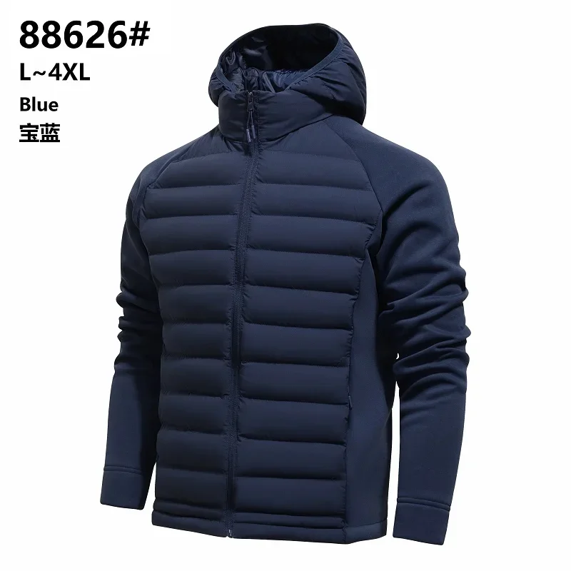 Warm Inner Fleece Parkas Men Hooded Puffer Jacket Man Casual Padded Outwear Autumn Winter Detachable Hat Outfits Parka Coat Male
