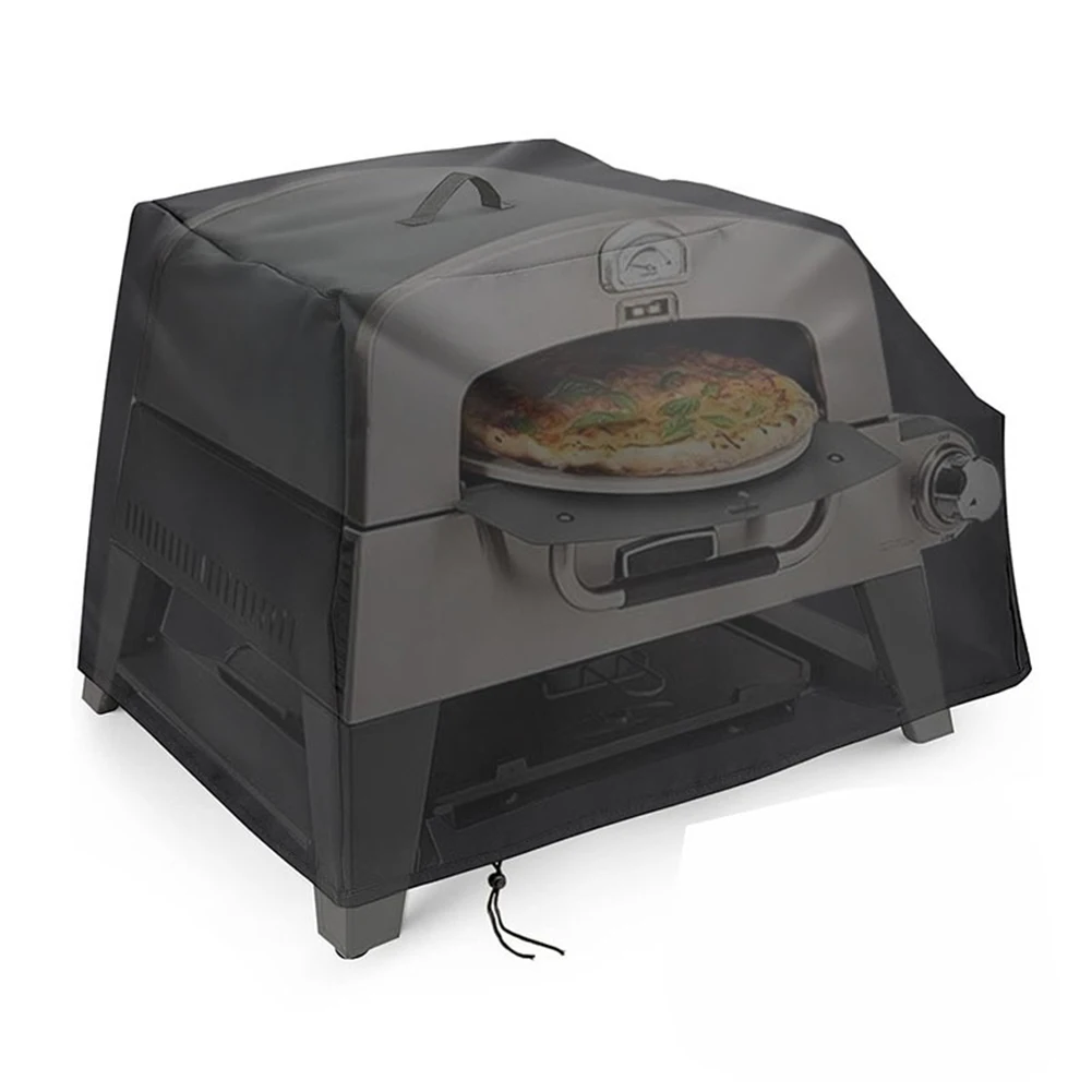 

Heavy Duty Grill Cover 420D Pizza Cover Grilling Rainy Days Low-temperature Resistance Sturdy Top Handle UV Resistance