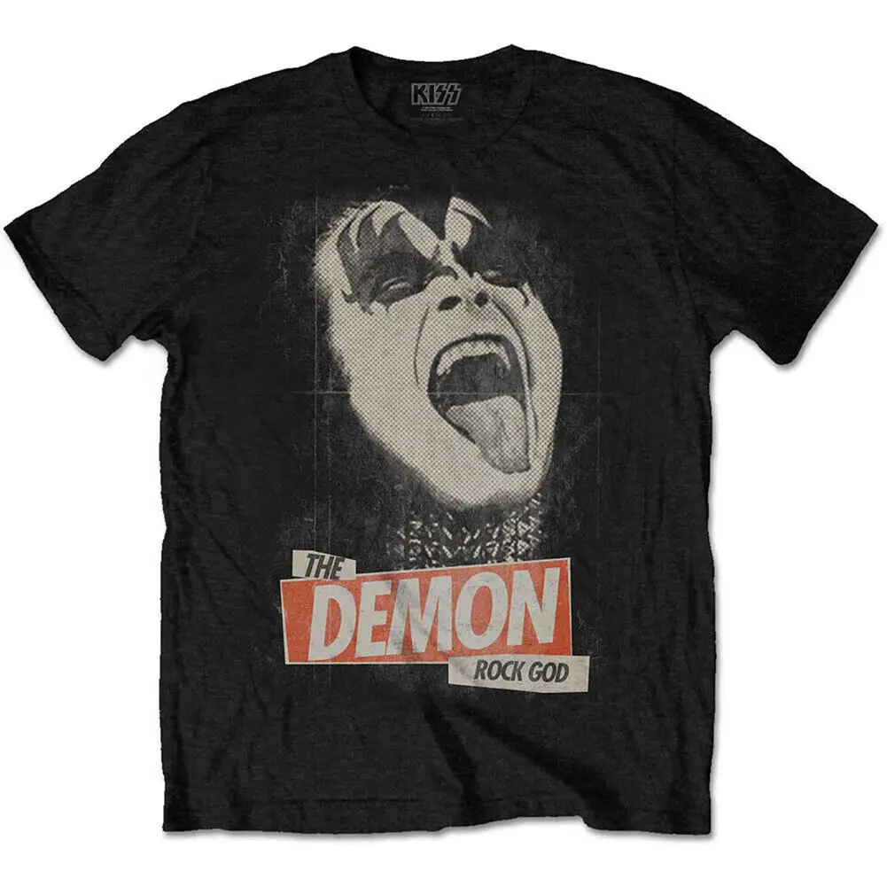 

Men's KISS The Demon Rock Slim Fit T-shirt X-Large Black