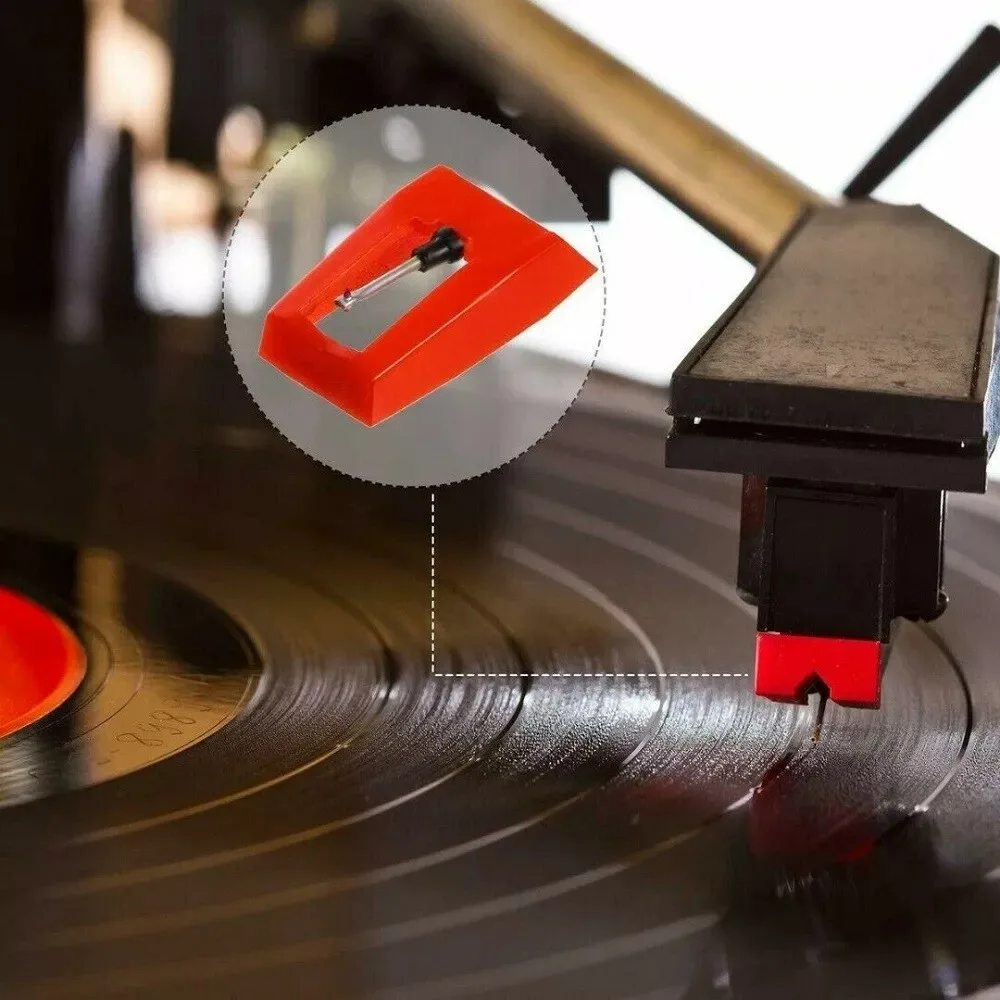 4Pcs Red Record Player Needle Mini Repair Parts Turntable Replacement Stylus Sturdy Phonograph Needle Replacement Stylus