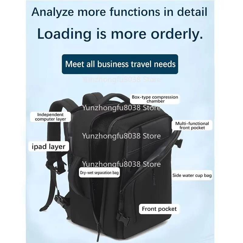 New Storage Vacuum Backpack with Inflatable Waterproof Airbag Large Capacity Vacuum Compression Men's Travel Bag