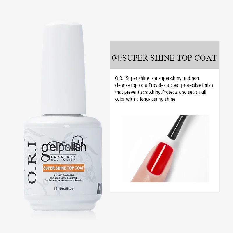 O.R.I-esmalte de uñas de Gel UV, Base de goma, capa superior, capa superior mate, imprimación de Gelpolish, laca artística