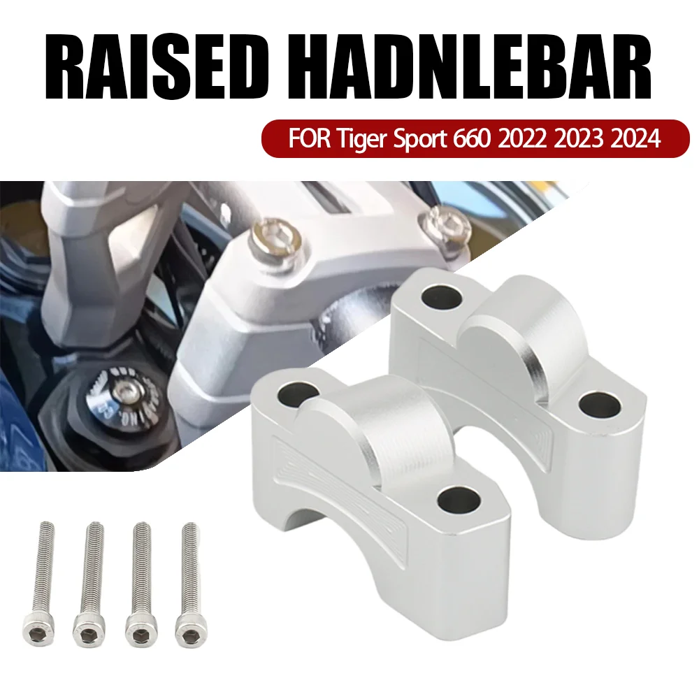 

For Sport Tiger 660 Sport660 2022 2023 2024 Motorcycle Handlebar Riser Drag Handle Bar Clamp Extend Adapter