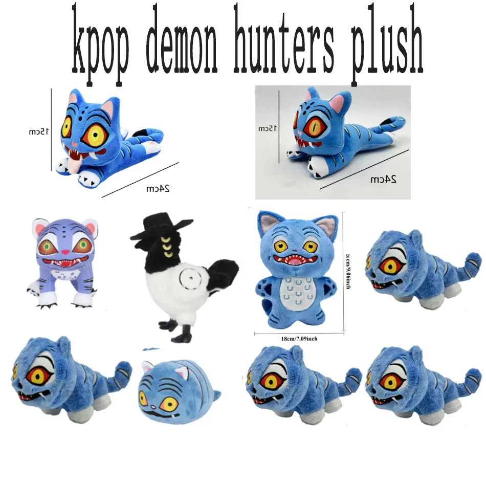 

* New Kpop Demon Hunters Tiger Anime Figures Doll Stuffed Game Soft Pillow Doll Kawaii Room Decoration Toy Kids Gifts