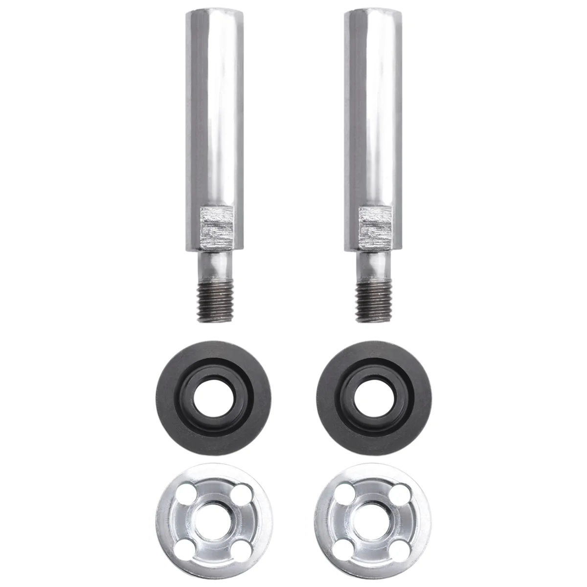 Angle Grinder Extension Connecting Rod,M10 Thread Rotary Polisher Extension Shaft with 4Pcs Flange Lock Nut