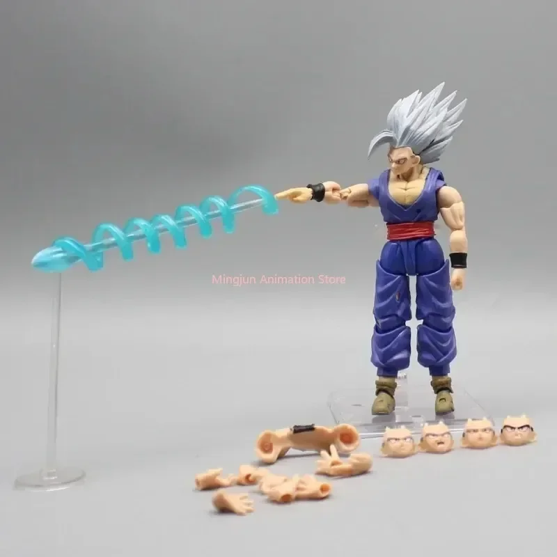 Figuras de acción de Dragon Ball SHF, Son Gohan Silver Hair Beast Form, Super Saiyan, Anime, colección de juguetes, regalos de Hoilday, en Stock