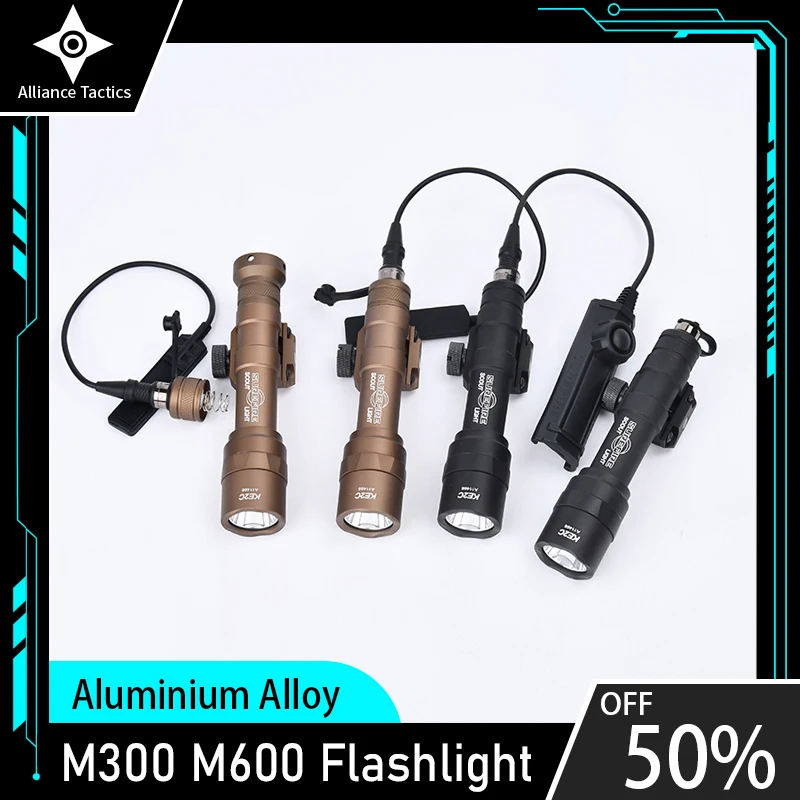 WADSN M600 M600C lanterna de caça tática 600lm LED branco arma de caça luz de 20mm trilho airsoft acessórios arma de LED Ligh