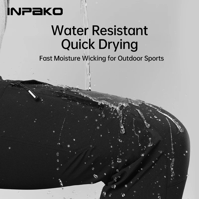 INPAKO Outdoor Trekking Pants Men's Waterproof Quick Drying Lightweight Breathable Moisture Wicking Pants for MTB Cycling Hiking