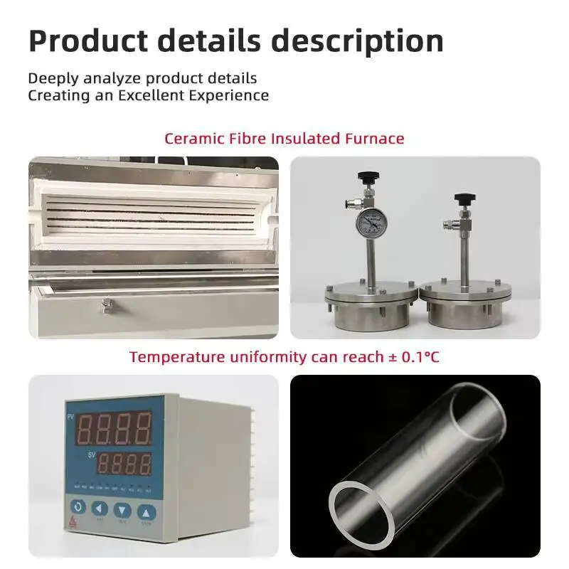 Vacuum Atmosphere With Inlet Funnel 1200 Degrees Rotary Tube Laboratory Furnace Vacuum Tube Atmosphere Furnace