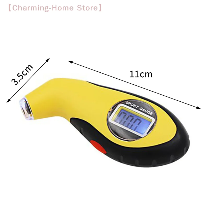 

Цифровой электронный тестер давления в шинах с ЖК-дисплеем, желтый манометр для измерения давления в шинах, инструмент для проверки давления в шинах.