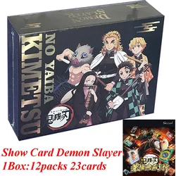 Demon Slayer Collection Card Show Card Anime Tanjirou Kamado Nezuko Rare Ssk Skp Laser Ticket Stub Grating Metal Cards Toy Gift