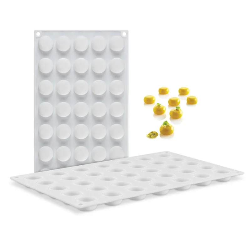 35 Cavity Mini Semicircle Silicone Cake Baking Mold for Ice Cream Chocolate Pastry Dessert Jelly Pudding Bread Decorating Tools