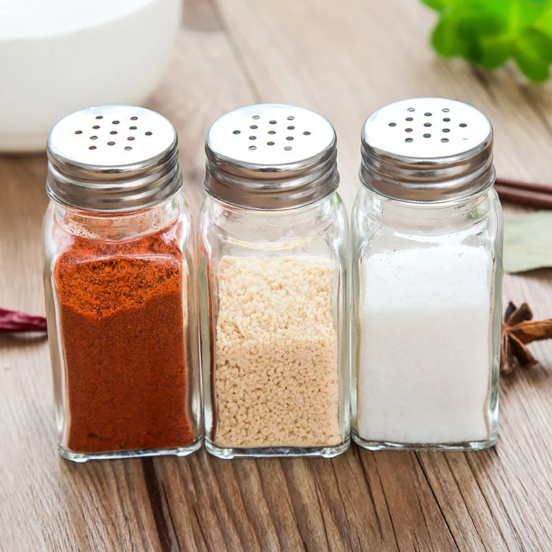 

Jars for spices Salt and Pepper Shaker Seasoning Jar spice organizer Plastic Barbecue Condiment Kitchen Gadget Tool