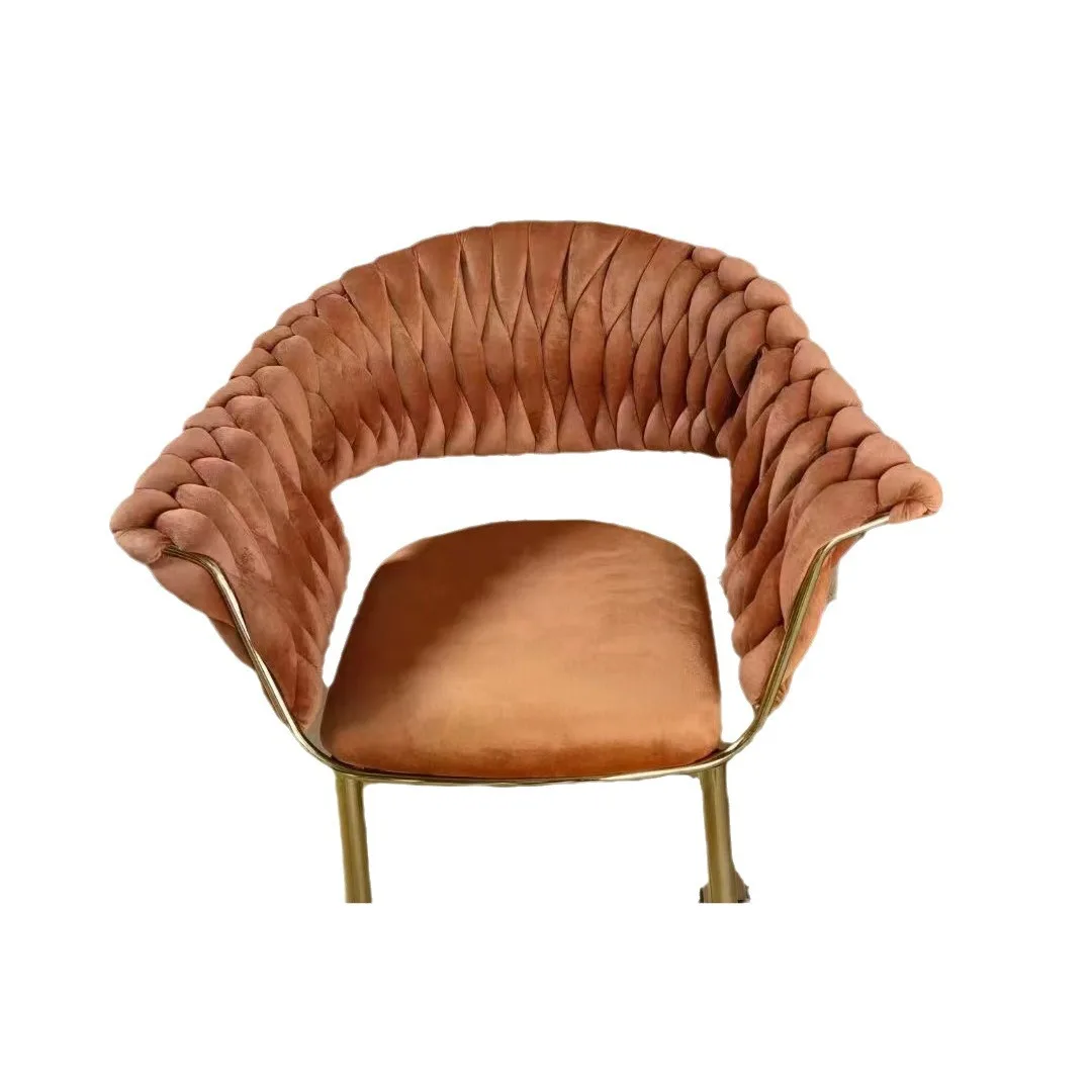 

Light luxury household chair designer simple woven chair foreign trade hot-selling back chair comfortable soft bag