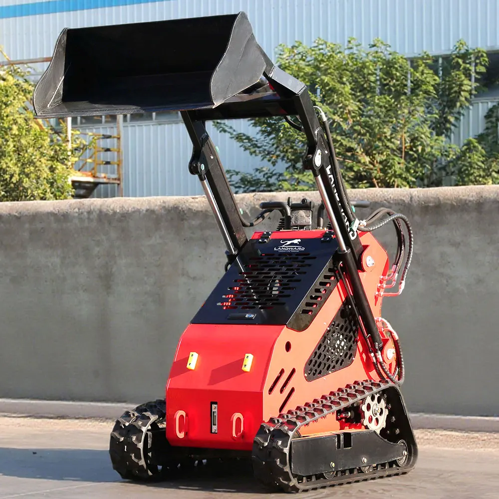 

Landward Hot Selling Mini Skid Steer Loader ST380 Multi-Purpose Small Crawler Skid Loader Home Narrow Spaces Loader Customized
