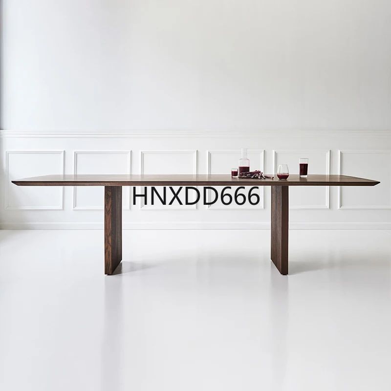 North American black walnut all-solid wood rectangular dining table