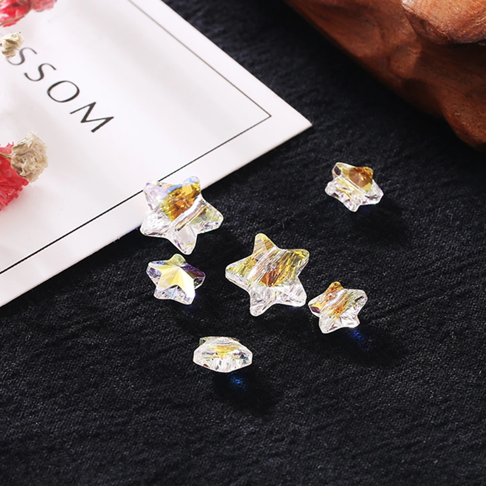 

100 шт. стеклянные подвески с пятиконечной звездой 14 мм DIY изготовление ювелирных изделий подвески ожерелье браслет аксессуары стеклянный кулон Шарм