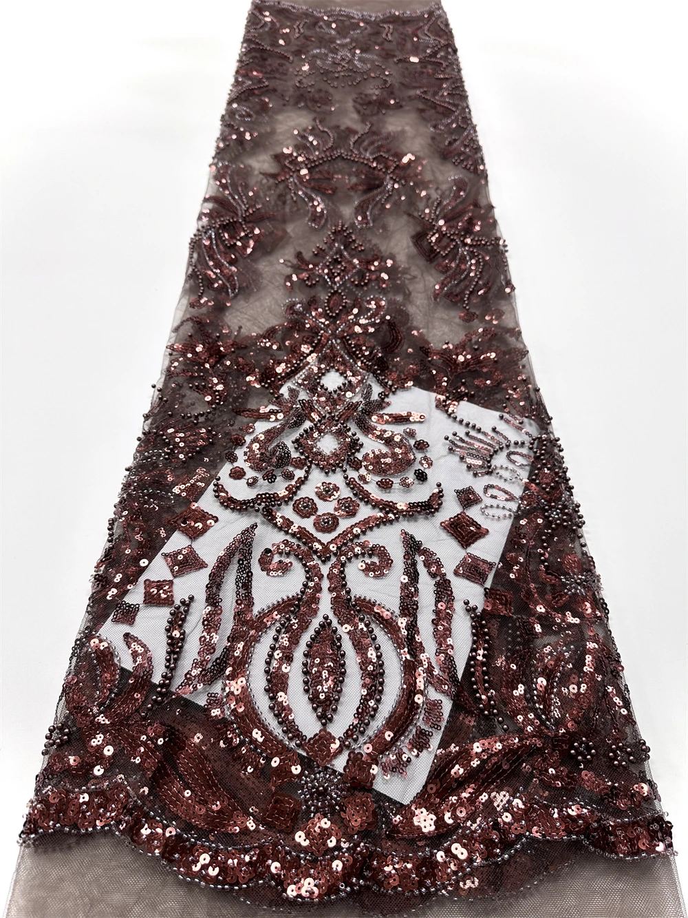 

Высококачественная африканская кружевная ткань 2025 года, французский 3D цветок, блестки, вышивка бисером, тюль, 5 ярдов для праздничного платья, материал