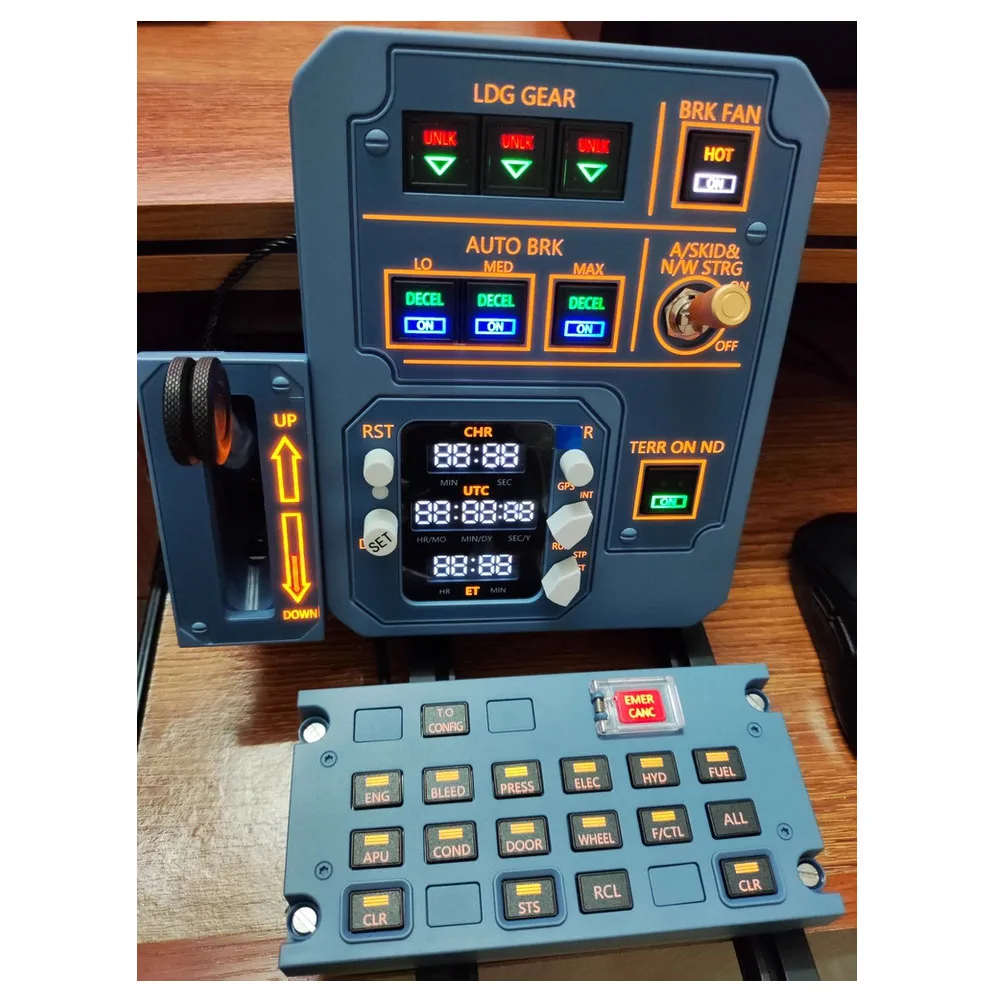 WINWING 32 ECAM Flight Simulation game control panel /WW 32 AGP Metal  Automatic Braking Takeoff Landing Panel For Xplane MSFS 2