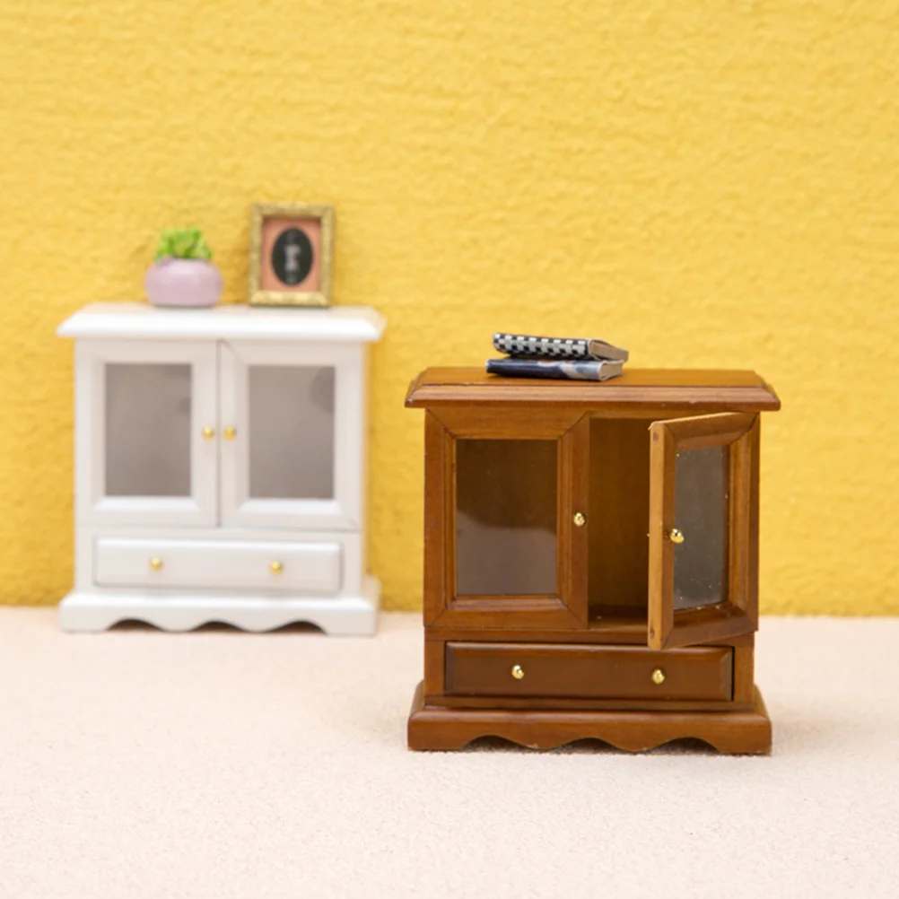 1:12 Miniature Kitchen Accessories Dollhouse Shelf Bookcase Toys Bookshelf Miniatures Furniture