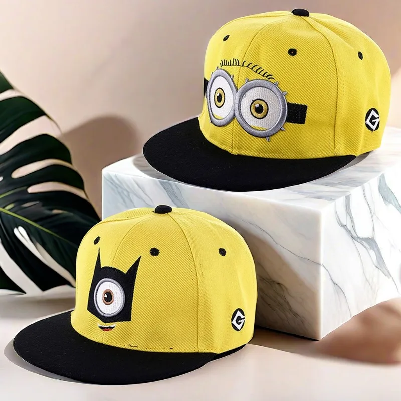 Minions Baseball Cap Anime Kids Funny Travel Hip Hop Sun Visors Fashion Cute Hats Boys Girls Cartoon Embroidered Children Hat