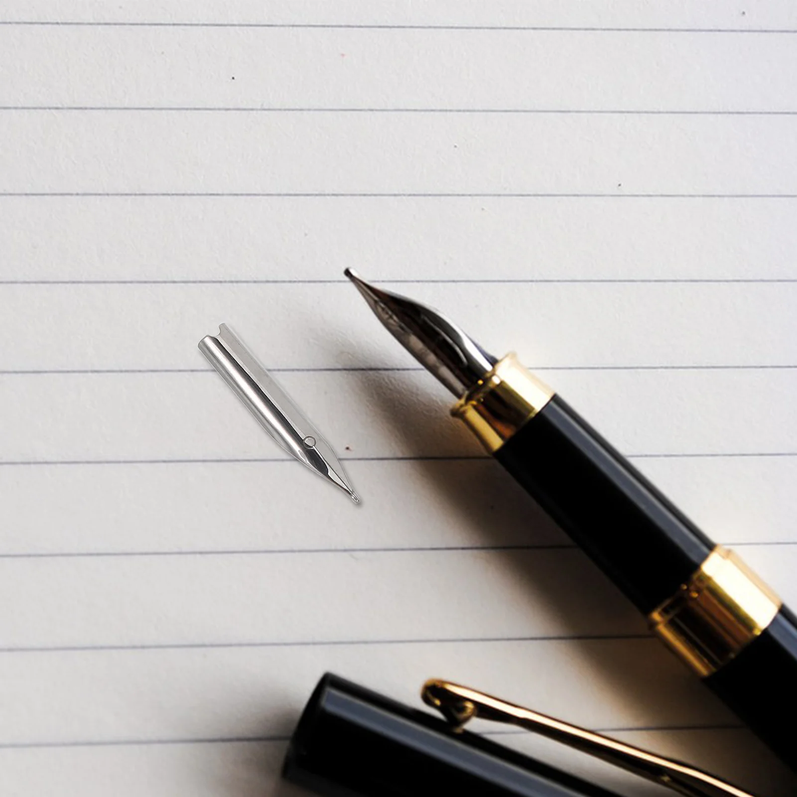 25Pcs Metal Pen Nibs 0.38mm Replacement Tips for Fountain Pens Smooth Line Consistent Ink Flow Long Term Use Professional Grade