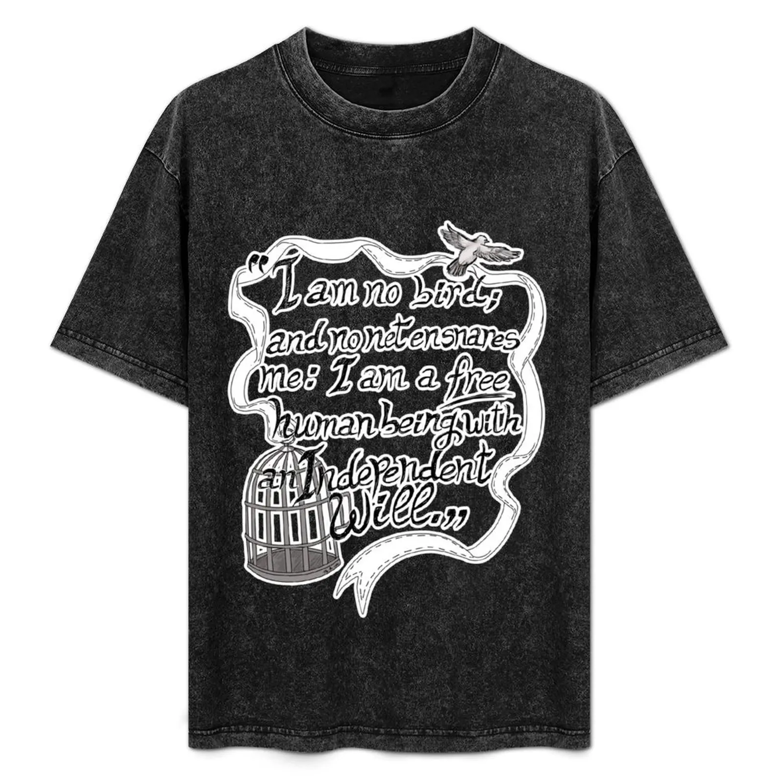 

I am no bird // Jane Eyre T-Shirt Plus Size Loose Short Sleeve Top