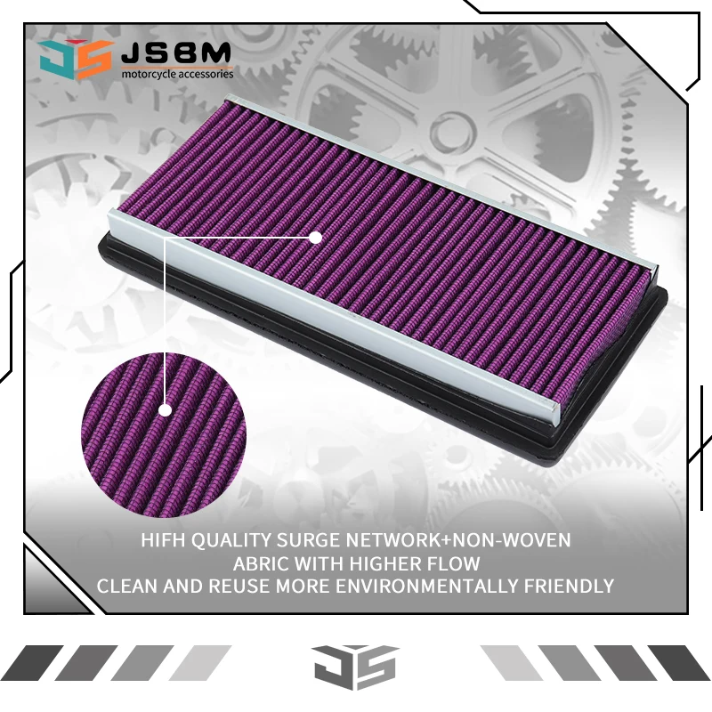 

JSBM Motobike Washable Air Filter For Bajaj Pulsar 200NS 2012 2013 2014 Engine Intake Cleaner Element BA-2012 Replacement Parts