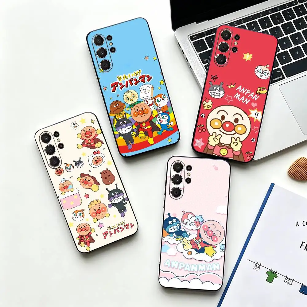 Cartoon Anpanman -n Black Soft Silicone Phone Case For Samsung Ultra S26, S24, S21, S22, S23, S30, Plus, Lite
