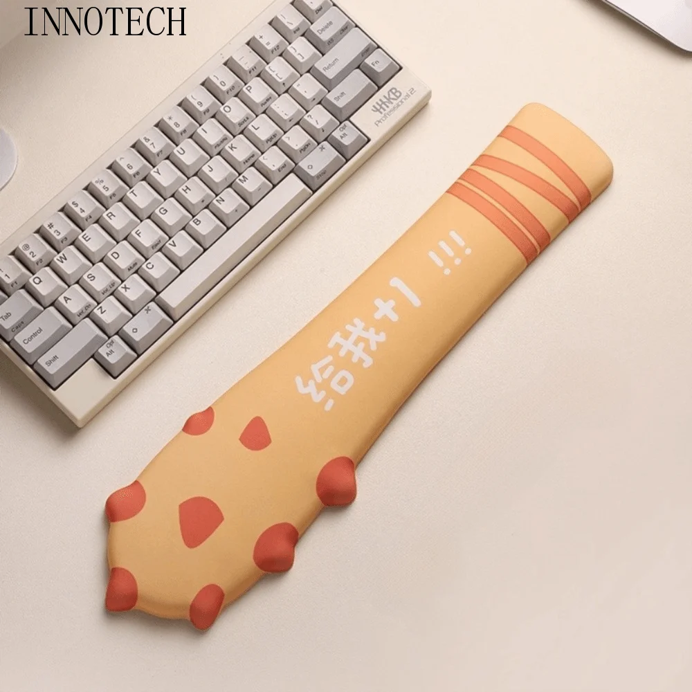 Silicone Material Wrist Rest Mouse Pad Large Size Lightweight Design Keyboard Pad Cute Pattern Non-Slip Ergonomic Keyboard Pad