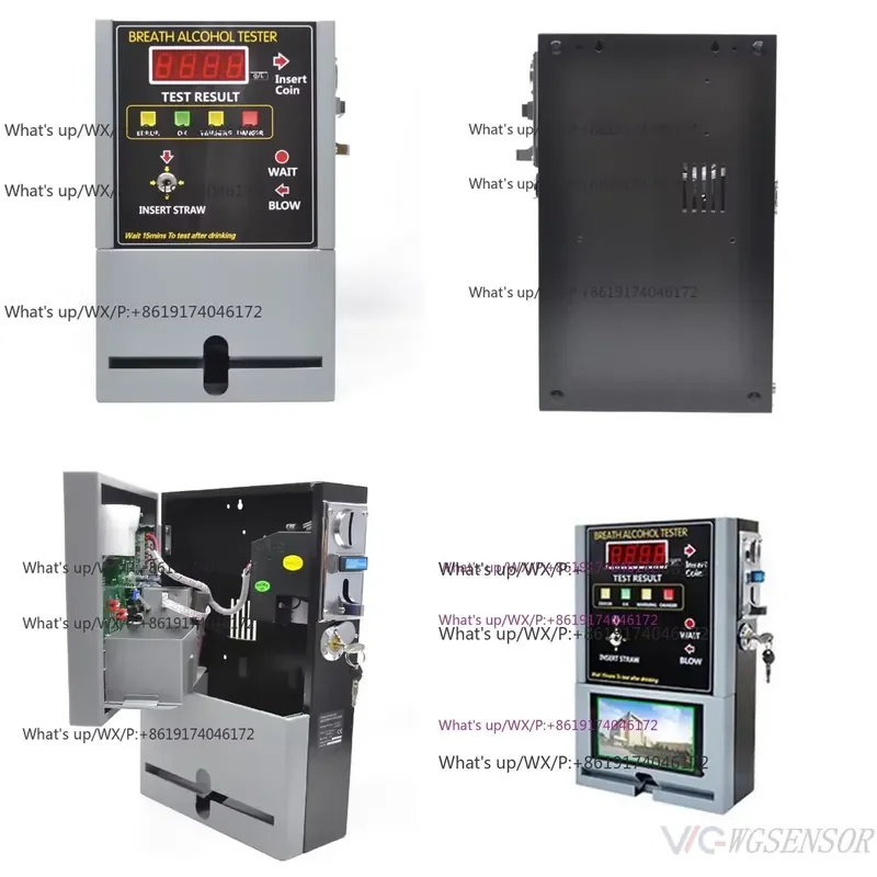 Digital machine breath tester battery sensor wall hanging in public places