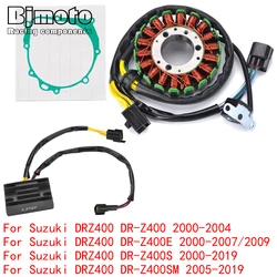 DRZ400 DRZ 400 2019 2018 Engine Stator Coil+Voltage Regulator rectifier For Suzuki DRZ400 DR-Z400 E S M 2000-2019 With Gasket