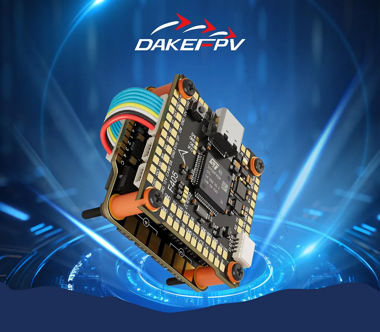 DAKEFPV F405 55A Stack 30,5X30,5mm ICM42688P BLS55A 4in1 ESC 3-6S FC&ESC INav Betaflight Konfigurierbar – Detail 1