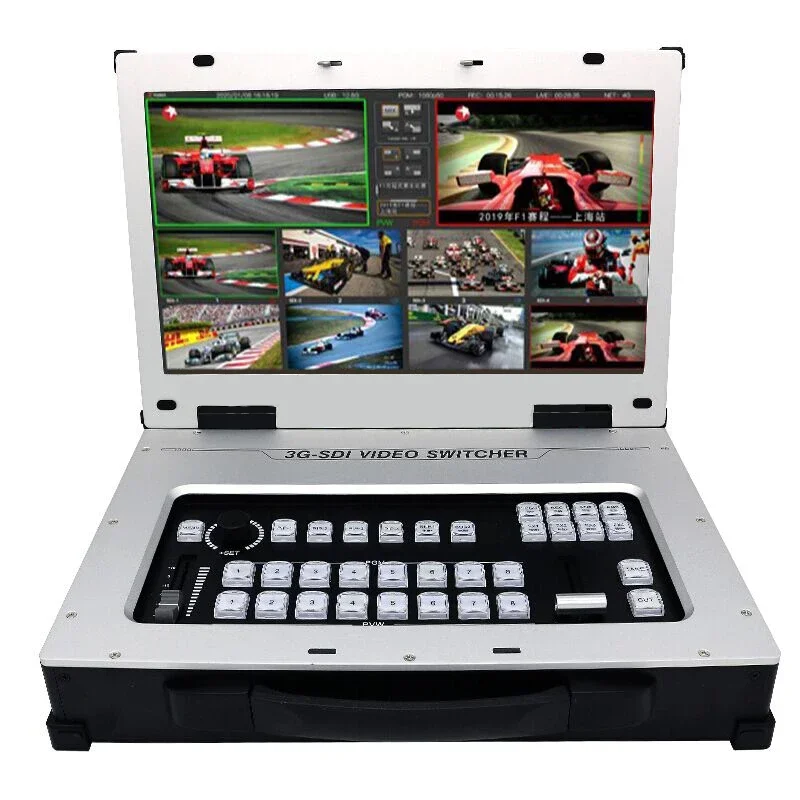 12 channels interfaces SDI-H DMI-USB3.0-Lan support 1080P60fps 4*SDI inputs photography audio video mixer switcher