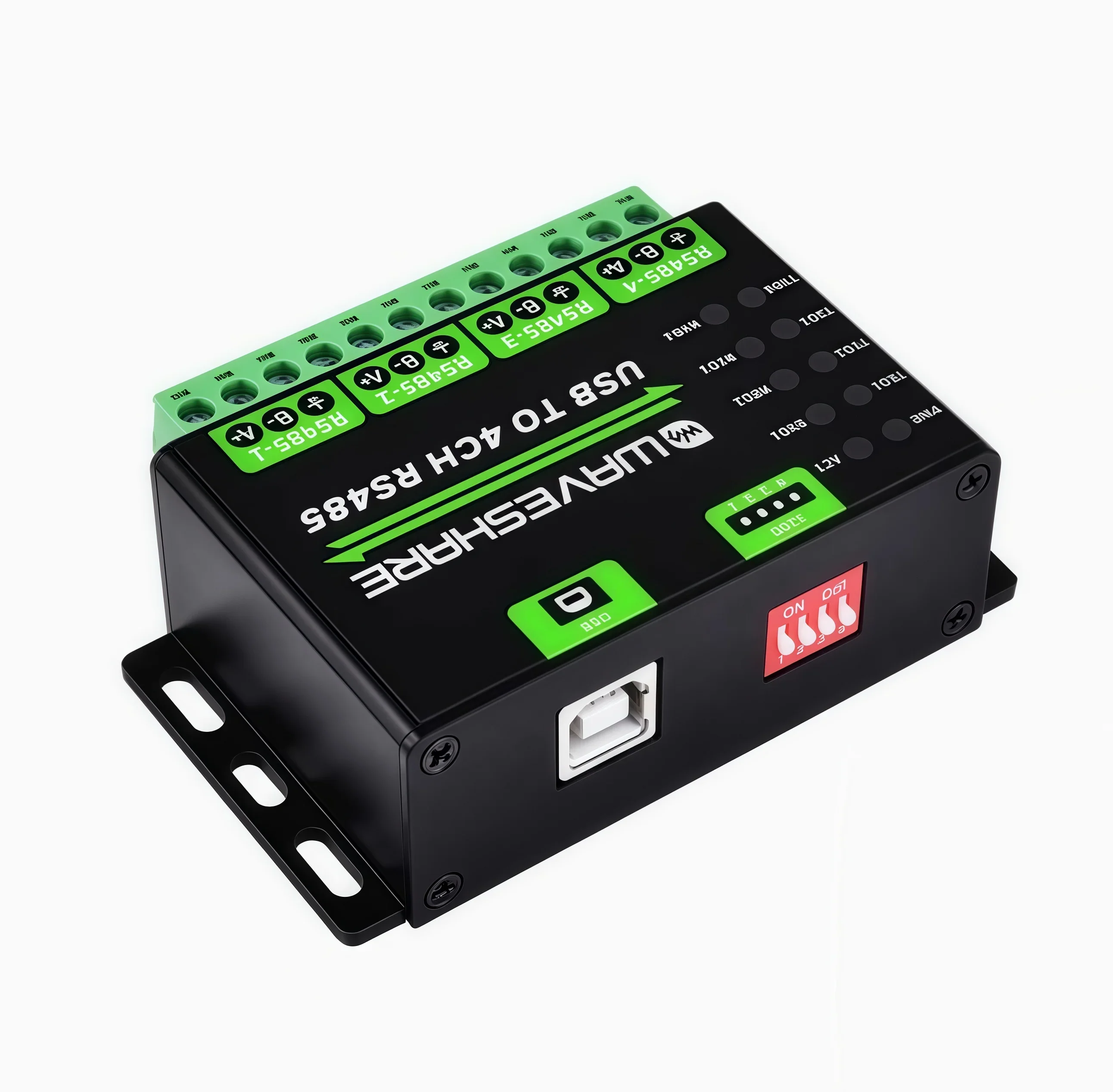 USB TO 4CH RS485 산업용 USB에서 4채널 RS485 변환기 USB에서 485 시리얼 통신 모듈 금속 하우징