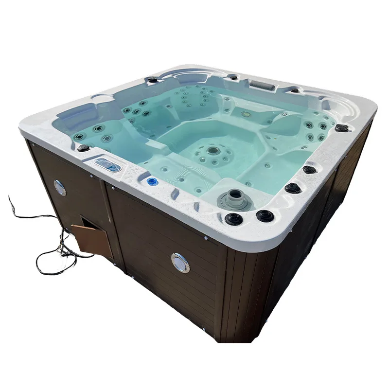 Outdoor smart thermostatic bathtub, surfing massage spa, independent bubble spa large pool