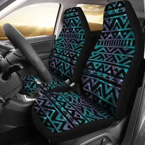 Dark Tribal Ethnic Aztec Boho Chic Bohemian Pattern Car Seat Covers Pair 2 Front Seat Covers Car Seat Protector Car Accessories