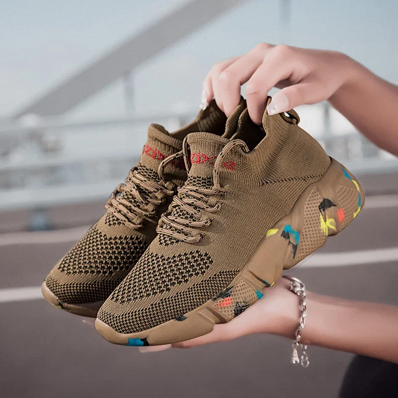 حذاء الجري YRZL للرجال خفيف الوزن وجيد التهوية، حذاء رياضي للركض، رياضي غير قابل للانزلاق، حذاء كاجوال مريح للمشي