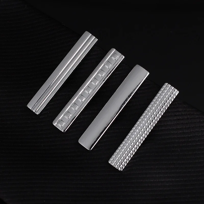 Korean version men's short tie clip formal business silver tie fashion children's short clip 3.2cm holiday gift