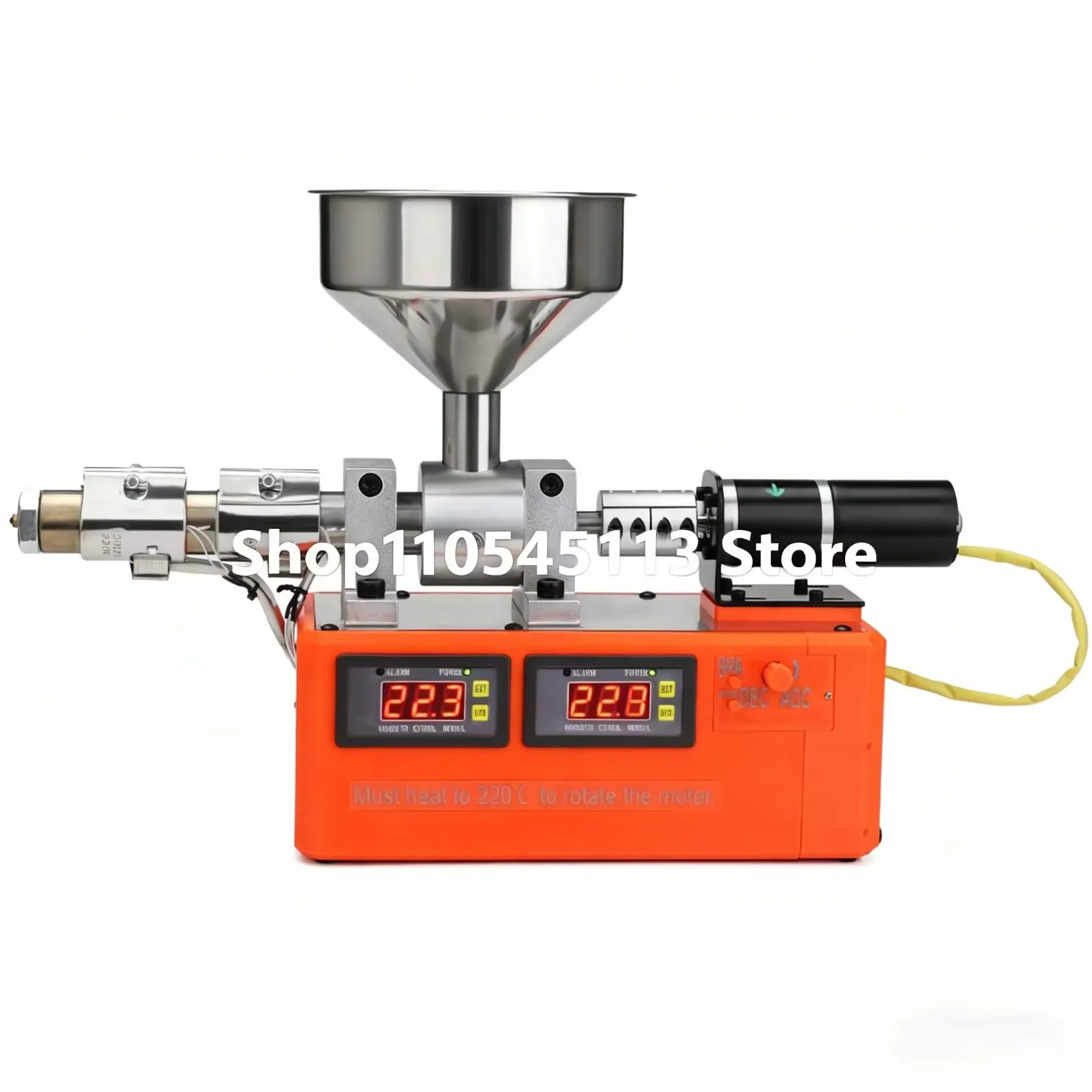 Desktop Extruder Machine 300℃ Single Screw Plastic Melter for PLA ABS PETG Filament Strip Granule R&D Lab