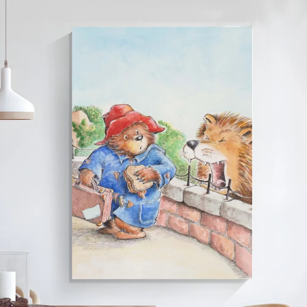 P-Paddington Movie Poster Art Self-adhesive Art Small Poster HD Quality Poster Wall Art Painting Study Wall Decoration